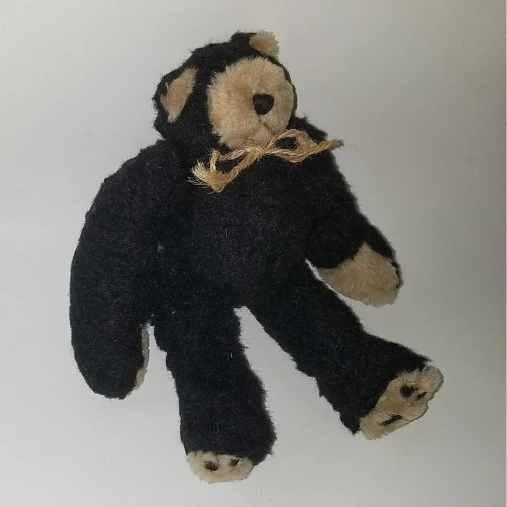 Black Brown Teddy Bear Plush Jointed 10